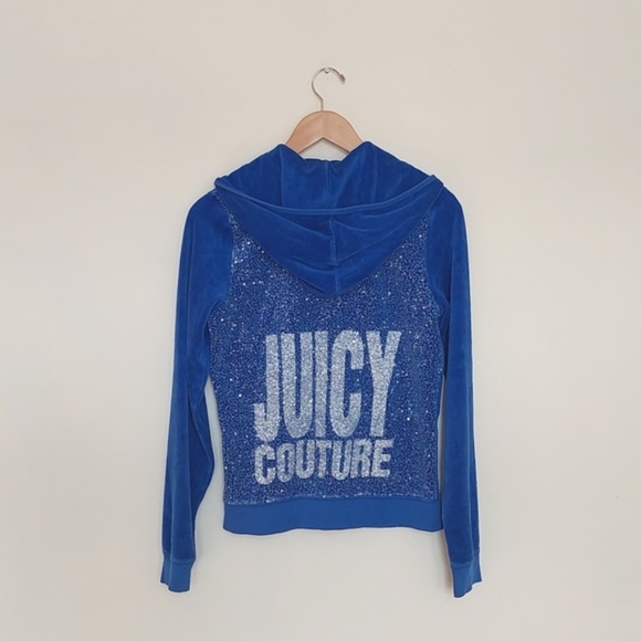 Juicy couture velour y2k royal blue jacket - Picture 2 of 11